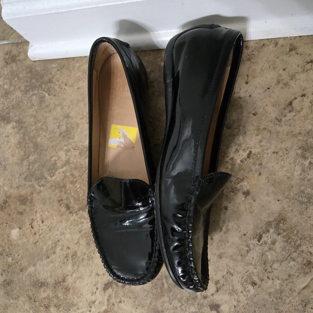 Stuart Weitzman Patent Leather Loafers Size 7 - Picture 5 of 9